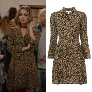 Derek Lam 10 Crosby Alexis Rose Schitts Creek Silk Floral Mini Shift Dress